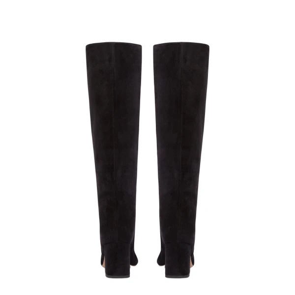 Anja 70 Boots in Off Black Suede - Image 4