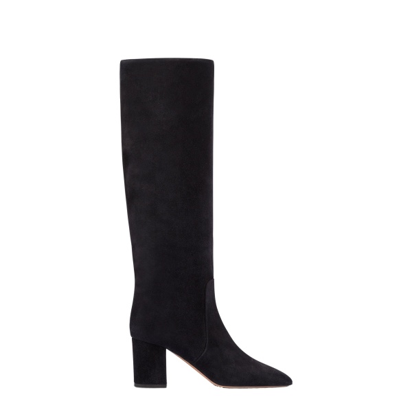 Paris Texas Anja 70 Boots in Off Black Suede