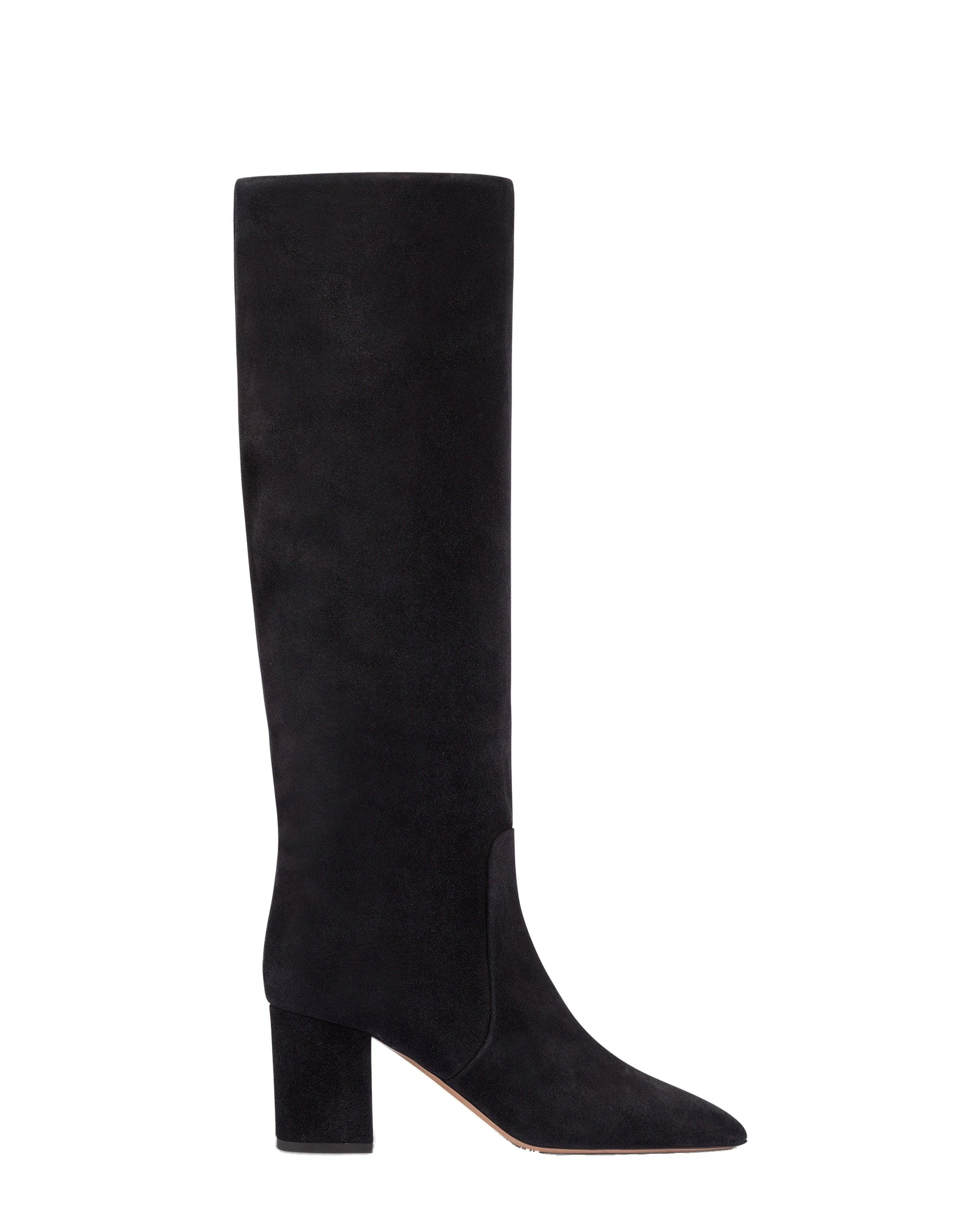 Paris Texas Anja 70 Boots in Off Black | Luxury Shoes Paris Texas Anja 70 Boots in Off Black Suede