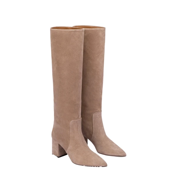 Anja 70 Boots in Taupe Suede - Image 2