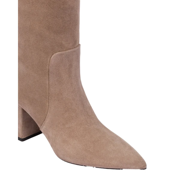 Anja 70 Boots in Taupe Suede - Image 5