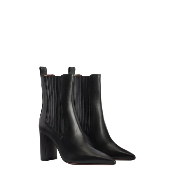 Anja 85 Ankle Boots in Black Leather - Image 2