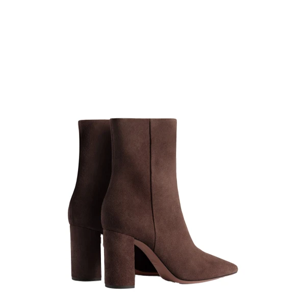 Anja 85 Ankle Boots in Cioccolato Suede - Image 3