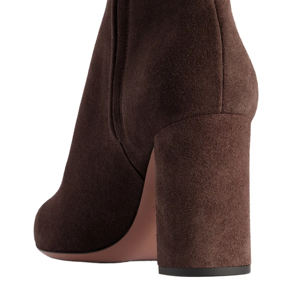 Anja 85 Ankle Boots in Cioccolato Suede - Image 4
