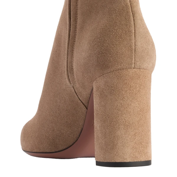 Anja 85 Ankle Boots in Taupe Suede - Image 4