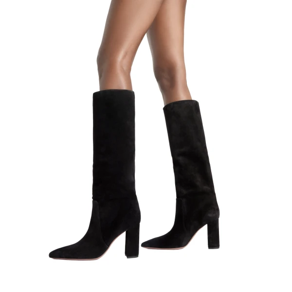 Anja 85 Boots in Black Suede - Image 6