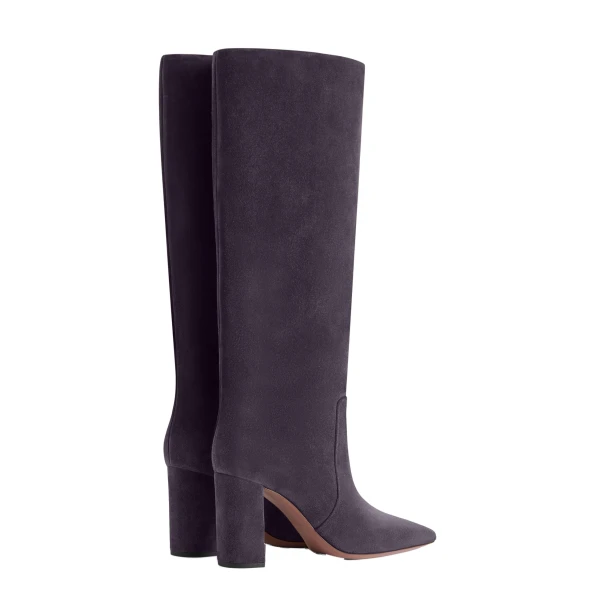 Anja 85 Boots in Violet Black Suede - Image 3