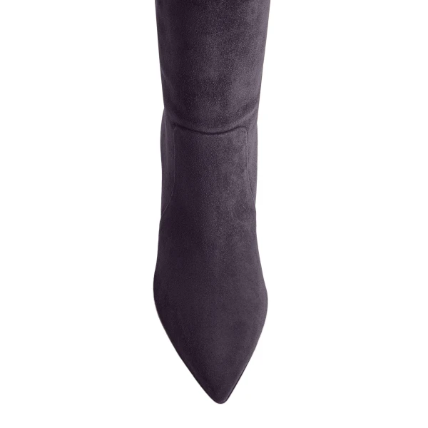 Anja 85 Boots in Violet Black Suede - Image 5