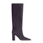 Paris Texas Anja 85 Boots in Violet Black Suede