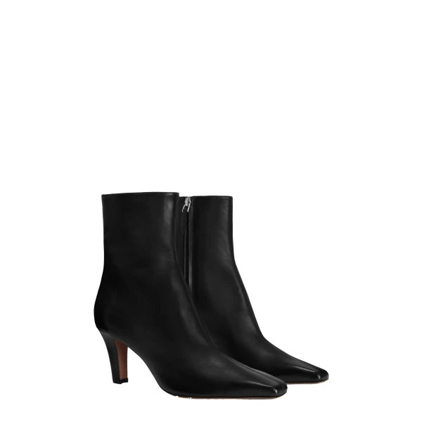 Belle 75 Ankle Boots in Black Leather - Image 2