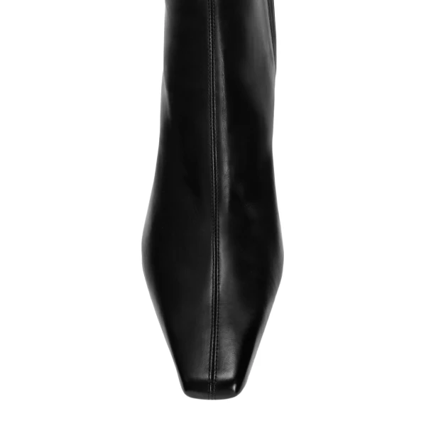 Belle 75 Ankle Boots in Black Leather - Image 4