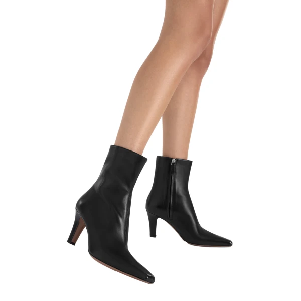 Belle 75 Ankle Boots in Black Leather - Image 6