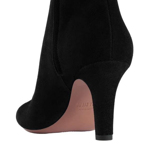 Belle 75 Ankle Boots in Black Suede - Image 4