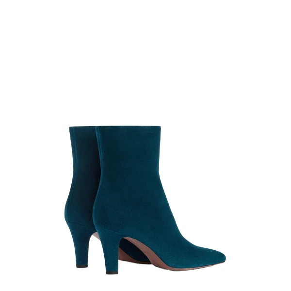Belle 75 Ankle Boots in Deep Teal Suede - Image 3