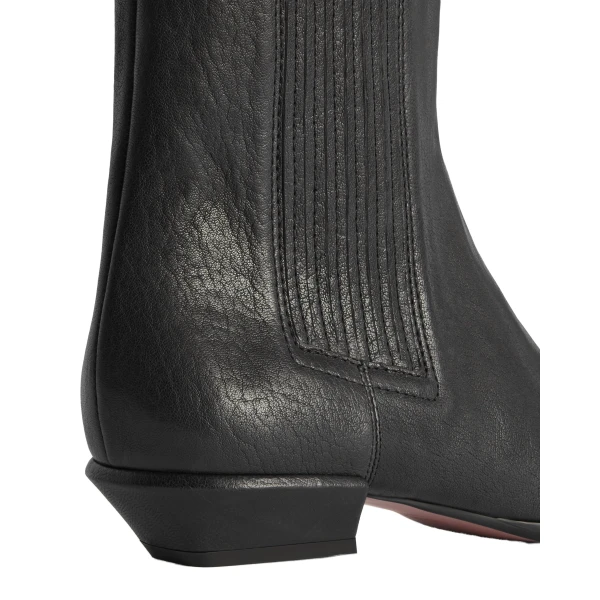 Bettina 25 Ankle Boots in Black Leather PX2058XFTWX - Image 4