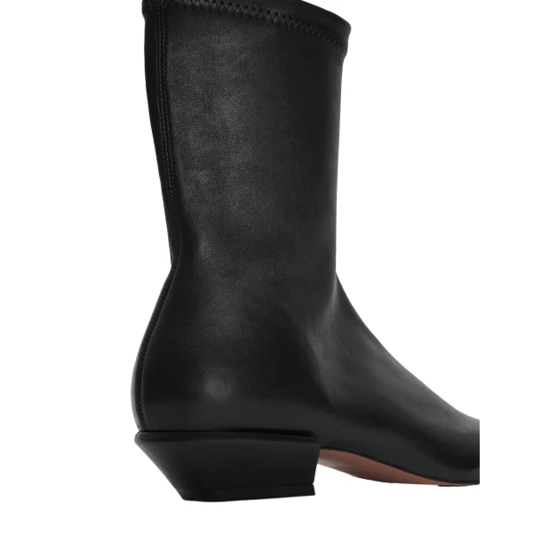 Bettina 25 Ankle Boots in Black Stretch Nappa Leather - Image 4