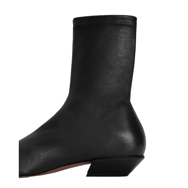 Bettina 25 Ankle Boots in Black Stretch Nappa Leather - Image 6