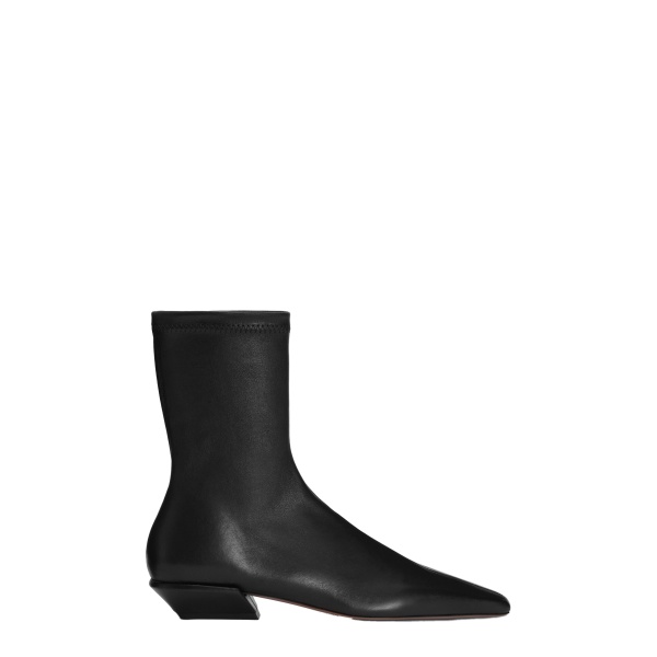Paris Texas Bettina 25 Ankle Boots in Black Stretch Nappa Leather