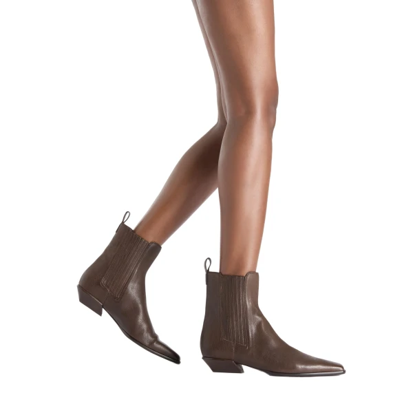 Bettina 25 Ankle Boots in Ebano Leather - Image 6