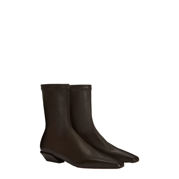 Bettina 25 Ankle Boots in Ebony Stretch Nappa Leather - Image 2