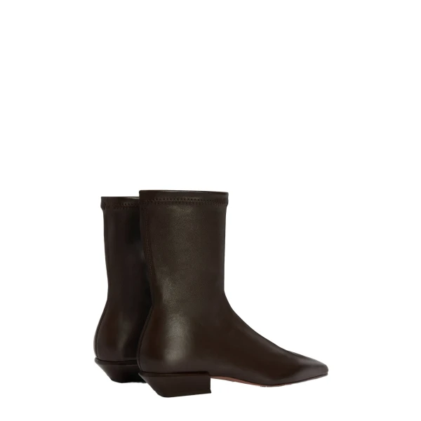 Bettina 25 Ankle Boots in Ebony Stretch Nappa Leather - Image 3