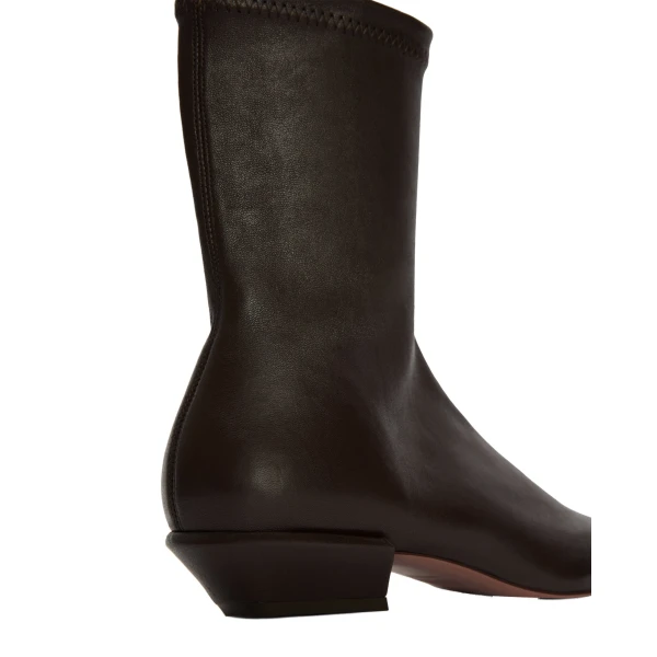Bettina 25 Ankle Boots in Ebony Stretch Nappa Leather - Image 4