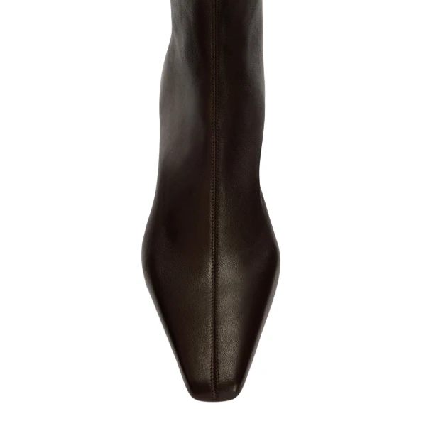 Bettina 25 Ankle Boots in Ebony Stretch Nappa Leather - Image 5