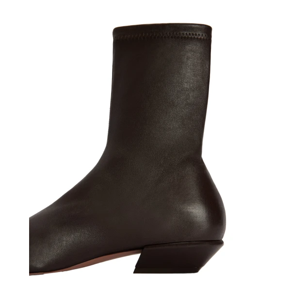 Bettina 25 Ankle Boots in Ebony Stretch Nappa Leather - Image 6