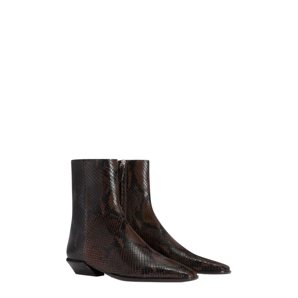 Bettina 25 Ankle Boots in Fondente Python-Print Leather - Image 2