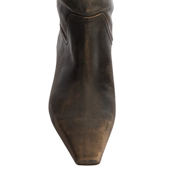 Bettina 25 Boots in Mud Vintage-Finish Leather - Image 5