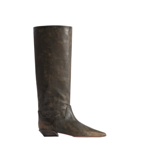 Bettina 25 Boots in Mud Vintage-Finish Leather