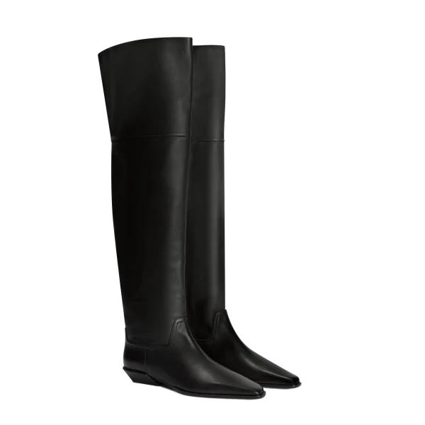 Bettina 25 Over-the-Knee Boots in Black Leather - Image 2