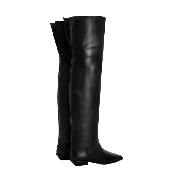 Bettina 25 Over-the-Knee Boots in Black Leather - Image 3