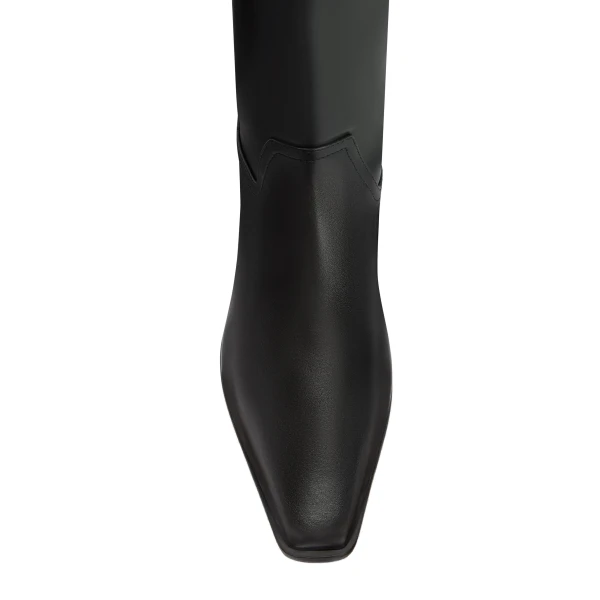 Bettina 25 Over-the-Knee Boots in Black Leather - Image 5