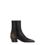 Paris Texas Bettina 50 Ankle Boots in Black Brushed Leather