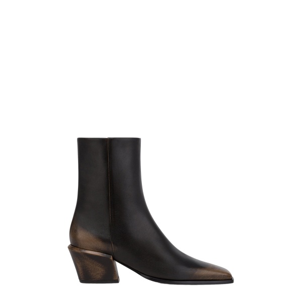 Paris Texas Bettina 50 Ankle Boots in Black Brushed Leather