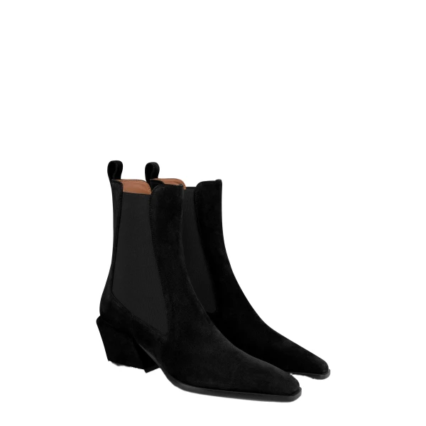 Bettina 50 Ankle Boots in Black Suede - Image 2