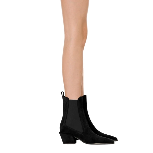 Bettina 50 Ankle Boots in Black Suede - Image 6