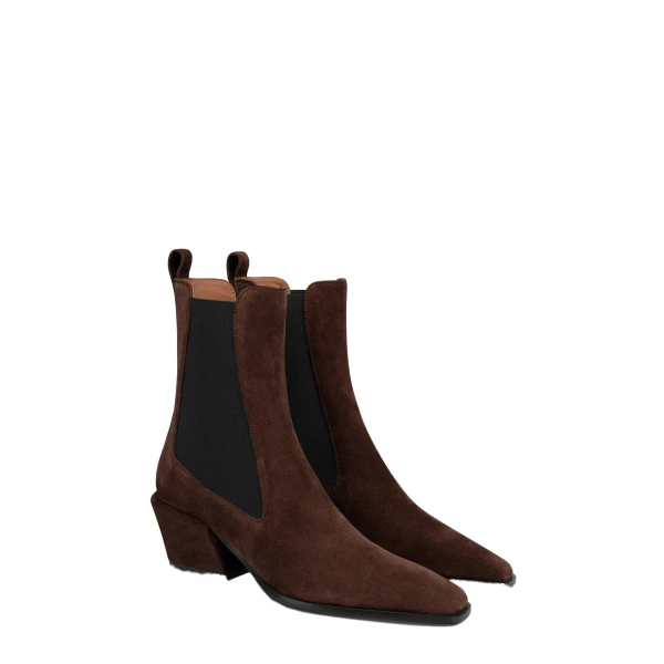 Bettina 50 Ankle Boots in Cioccolato Suede - Image 2