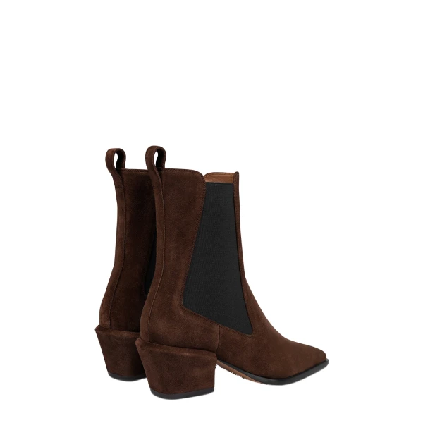 Bettina 50 Ankle Boots in Cioccolato Suede - Image 3