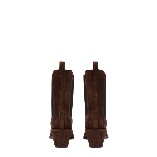 Bettina 50 Ankle Boots in Cioccolato Suede - Image 4