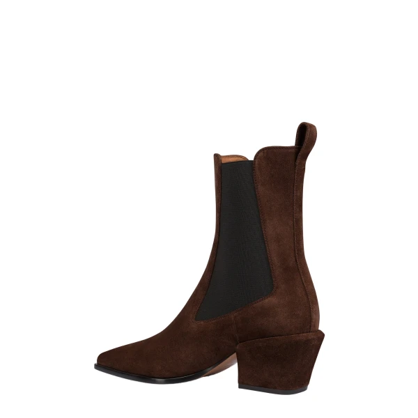 Bettina 50 Ankle Boots in Cioccolato Suede - Image 5