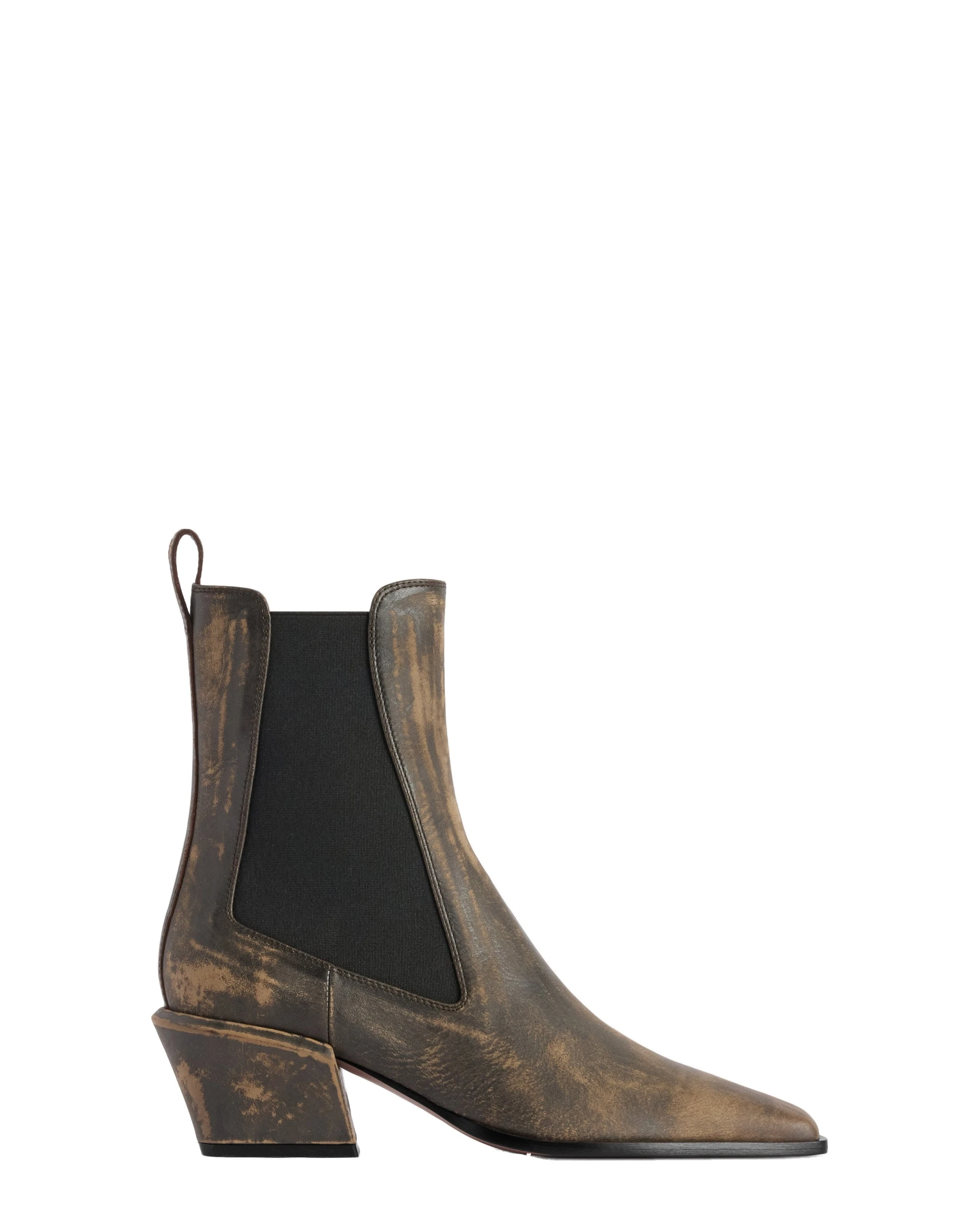 Paris Texas Bettina 50 Ankle Boots in Mud | Luxury Shoes Paris Texas Bettina 50 Ankle Boots in Mud Vintage-Finish Leather