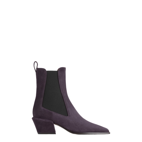 Paris Texas Bettina 50 Ankle Boots in Violet Black Suede