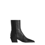 Paris Texas Bettina 50 Western Ankle Boots in Black Leather