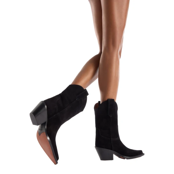 Dakota 60 Mid-Calf Boots in Black Suede - Image 6