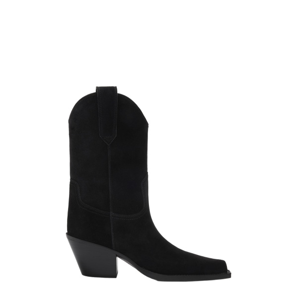 Paris Texas Dakota 60 Mid-Calf Boots in Black Suede