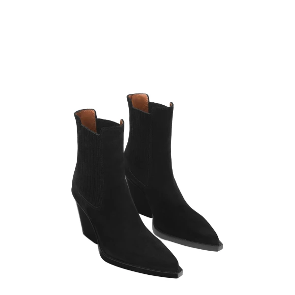 Dallas 100 Ankle Boots in Black Suede - Image 2