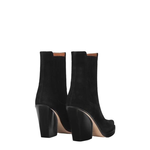 Dallas 100 Ankle Boots in Black Suede - Image 3