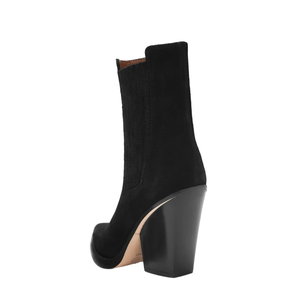 Dallas 100 Ankle Boots in Black Suede - Image 5